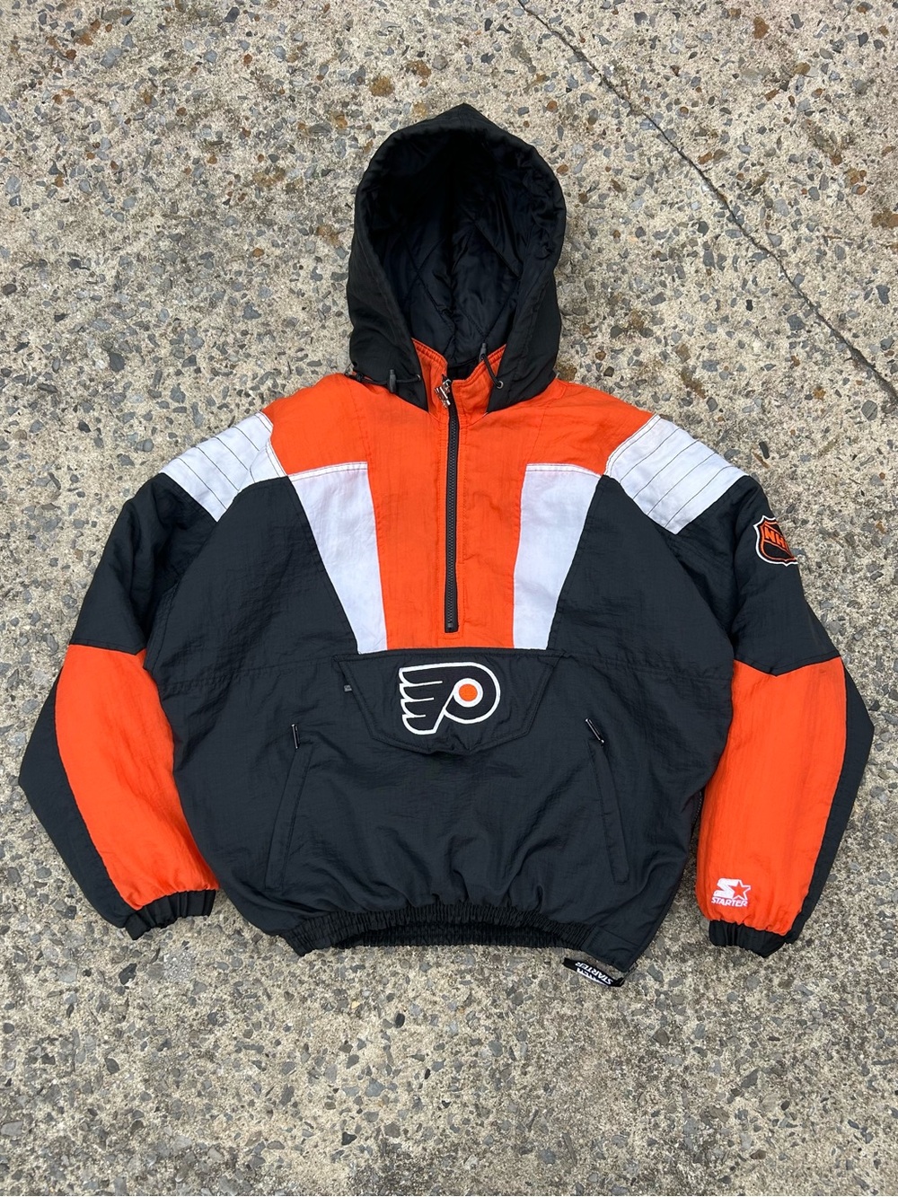 Vintage Philadelphia Flyers Starter Pull Over Windbreaker Jacket Mens Sz L Korea